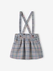 -Chequered Skirt with Straps, for Babies