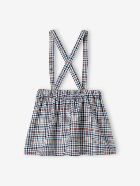 Chequered Skirt with Straps, for Babies ecru 