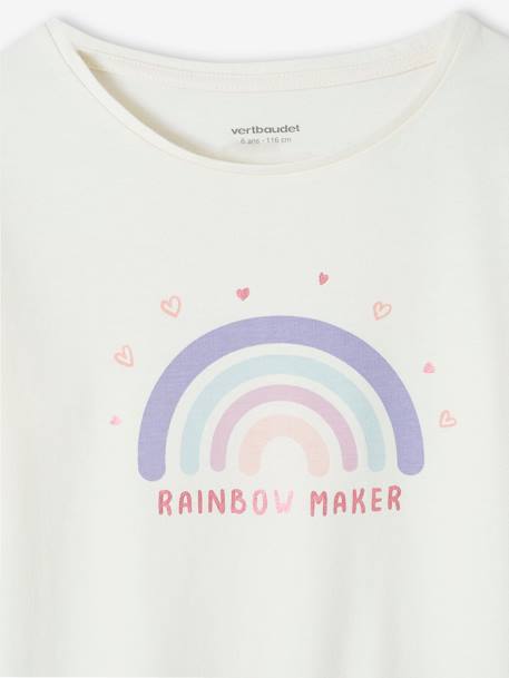 Rainbow Pyjamas in Jersey Knit & Flannel for Girls rose 