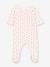 Heart Sleepsuit in Velour for Babies, PETIT BATEAU printed white 