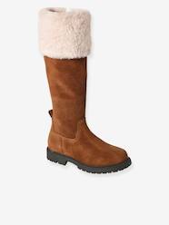 Shoes-Girls Footwear-Riding Boots, Furry Lining & Zip, for Girls