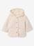Two-Tone Hooded Jacket for Babies ecru 