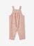Dungarees in Printed Velour for Babies rosy 