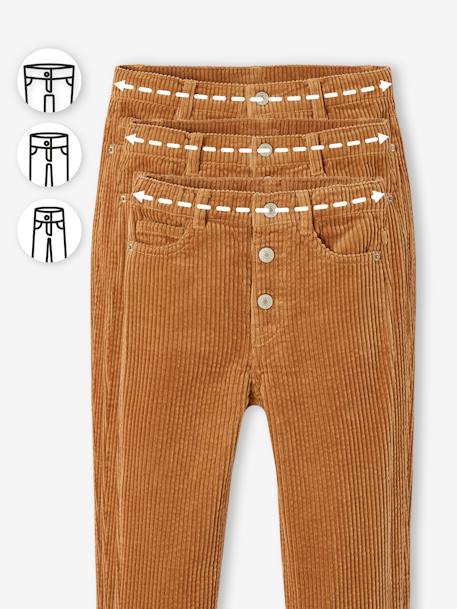 MorphologiK Mom Fit Corduroy Trousers for Girls, WIDE Hip camel 