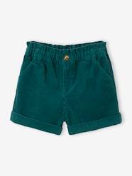 Girls-Shorts-Paperbag Corduroy Shorts for Girls