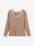 Reversible Top with Lace Trim, for Pregnancy taupe 