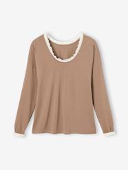 Maternity-Reversible Top with Lace Trim, for Pregnancy