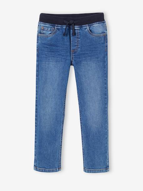 Indestructible relaxed straight jeans easy to pull on for boys denim grey+double stone+stone 