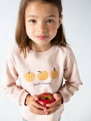 Sweatshirt with Message & Iridescent Details for Girls
