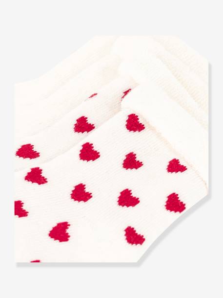 Pack of 2 Pairs of Knitted Socks for Babies, PETIT BATEAU printed white 