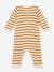 Striped Knitted Jumpsuit for Babies, PETIT BATEAU beige 