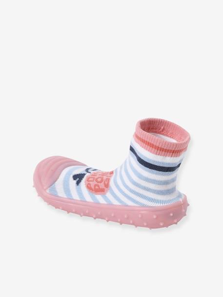Non-Slip Slipper Socks for Children striped blue 