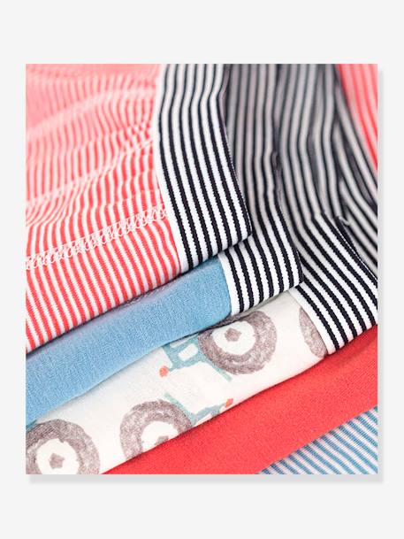 Pack of 5 Tractor Boxers in Cotton for Young Boys, PETIT BATEAU multicoloured 