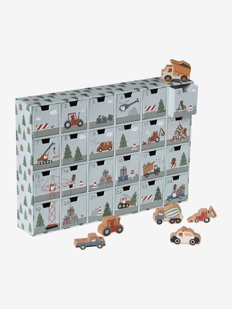 Advent Calendar with Toys in FSC® Wood grey+rose 