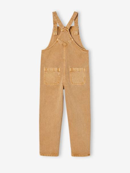 Carpenter Style Dungarees for Girls taupe 