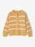 Striped Cardigan in Chenille Knit for Girls curry yellow+ecru 
