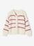 Striped Cardigan in Chenille Knit for Girls ecru 