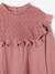Fancy Blouse-Like Top in Textured Fabric, for Girls dusky pink 