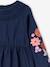 Long Sleeve Dress with Embroidered Flowers for Girls night blue 