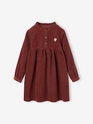 Girls-Dresses-Corduroy Dress with Frilled Collar for Girls