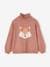 Glittery Animal Jacquard Knit Jumper for Girls dusky pink+marl beige 