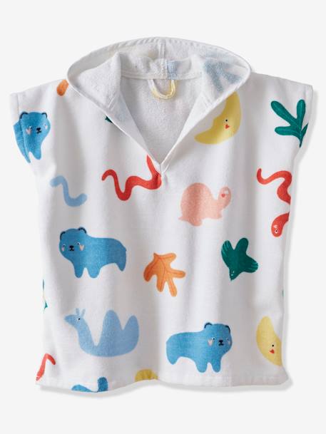 Poncho for Babies, Artist printed white 
