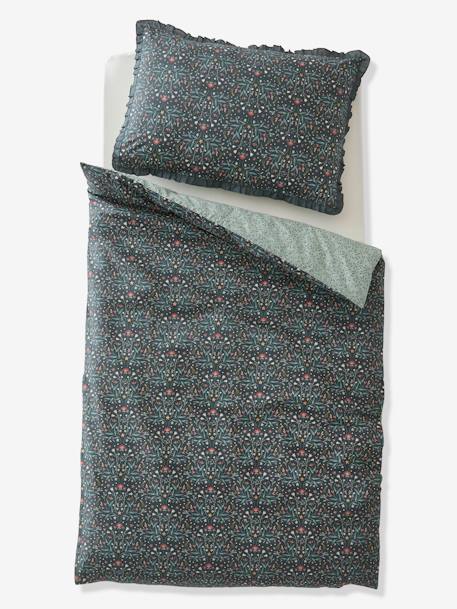 Duvet Cover for Babies, Brocéliande printed green 