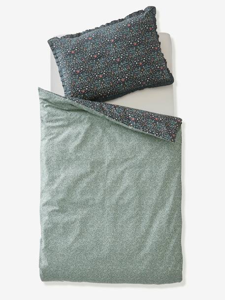 Duvet Cover for Babies, Brocéliande printed green 