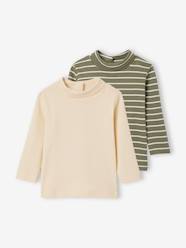 Baby-T-shirts & Roll Neck T-Shirts-Roll Neck T-Shirts-Pack of 2 Polo Necks for Baby Boys