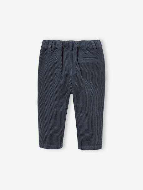 Corduroy Trousers for Babies anthracite+BROWN MEDIUM SOLID 
