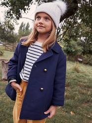 Girls-Officer's Coat in Woollen Cloth for Girls