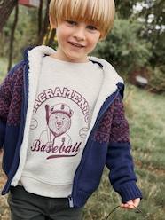 Boys-Cardigans, Jumpers & Sweatshirts-Zipped Jacket with Hood, Sherpa Lining, For Boys