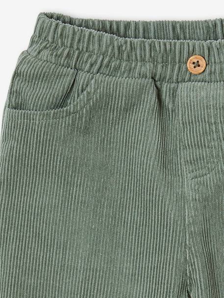 Corduroy Trousers for Babies grey blue+lichen 