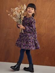 Girls-Dresses-Floral Dress in Corduroy for Girls