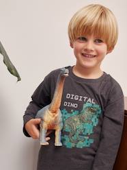 Boys-Tops-T-Shirts-Digital Dino Top with Pixel Effect in Relief for Boys