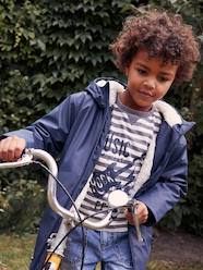 Boys-Raincoat with Hood & Sherpa Lining for Boys