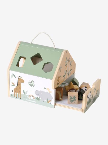 House with Wooden Shapes - FSC® Certified green+Wood/Multi 
