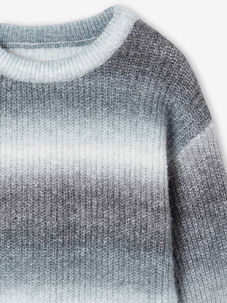 Jumper in Soft Knit with a Gradient Effect for Boys marl grey 
