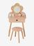 FSC®100% Straw Dressing Table + Accessories, in Certified Wood rose+white 