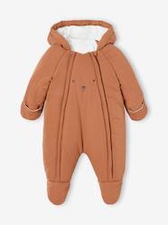 Baby-Outerwear-Snowsuits-Bear Pramsuit with Full-Length Double Opening for Babies