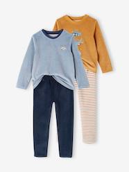 Boys-Pack of 2 Velour Pyjamas with Lorry for Boys