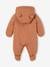 Bear Pramsuit with Full-Length Double Opening for Babies chocolate 