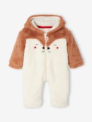 Baby-Christmas Reindeer Onesie in Plush Fabric for Babies
