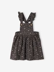 Baby-Dresses & Skirts-Dungaree Dress in Carded Cotton for Babies