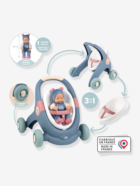 LS 3-in-1 Baby Walker + Doll - SMOBY multicoloured 