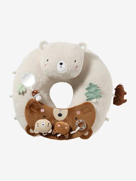 Cushion for Babies, Designed for Discovery brown+ecru+Enchanted Forest+red+white 