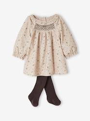 Corduroy Dress & Tights Combo for Babies