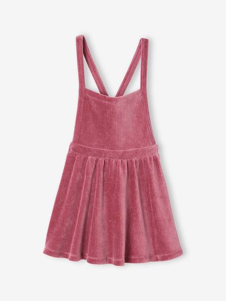 Top + Corduroy Pinafore Dress for Girls mauve 