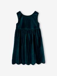 Velour Occasionwear Dress with Bow on the Back, for Girls