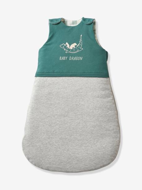 Dual Fabric Baby Sleeping Bag with Detachable Sleeves, Dragon marl grey 